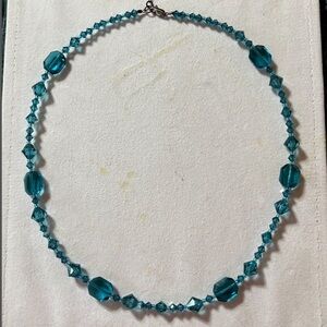 Swarovski Teal Crystal Necklace